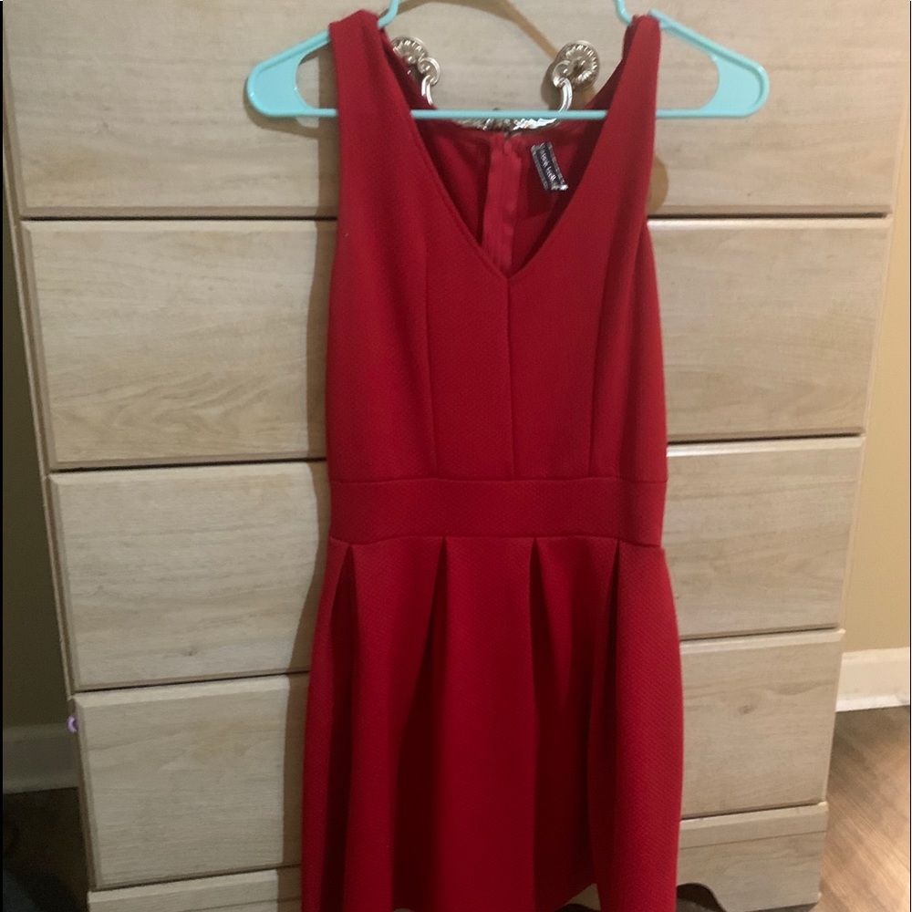 Red skater dress